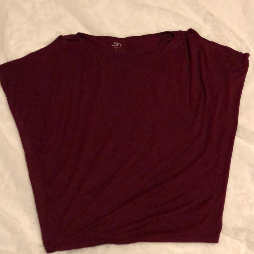 Ann Taylor LOFT Burgundy Tank